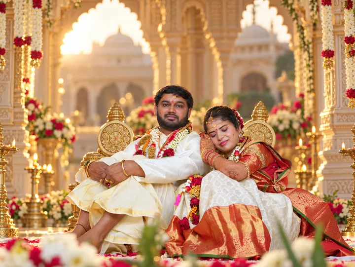 Sasi and Praneesha seated together