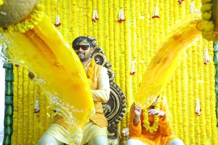 Haldi: a photograph from Sasi and Praneesha’s wedding collection
