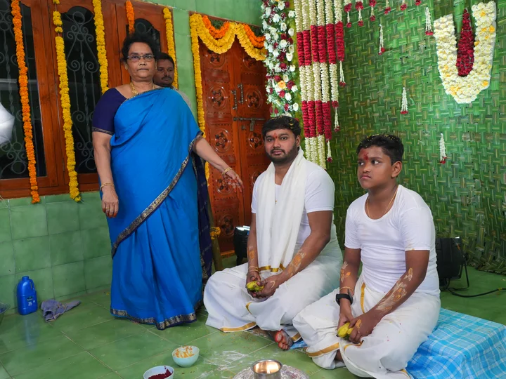 Pellikoduku: a photograph from Sasi and Praneesha’s wedding collection