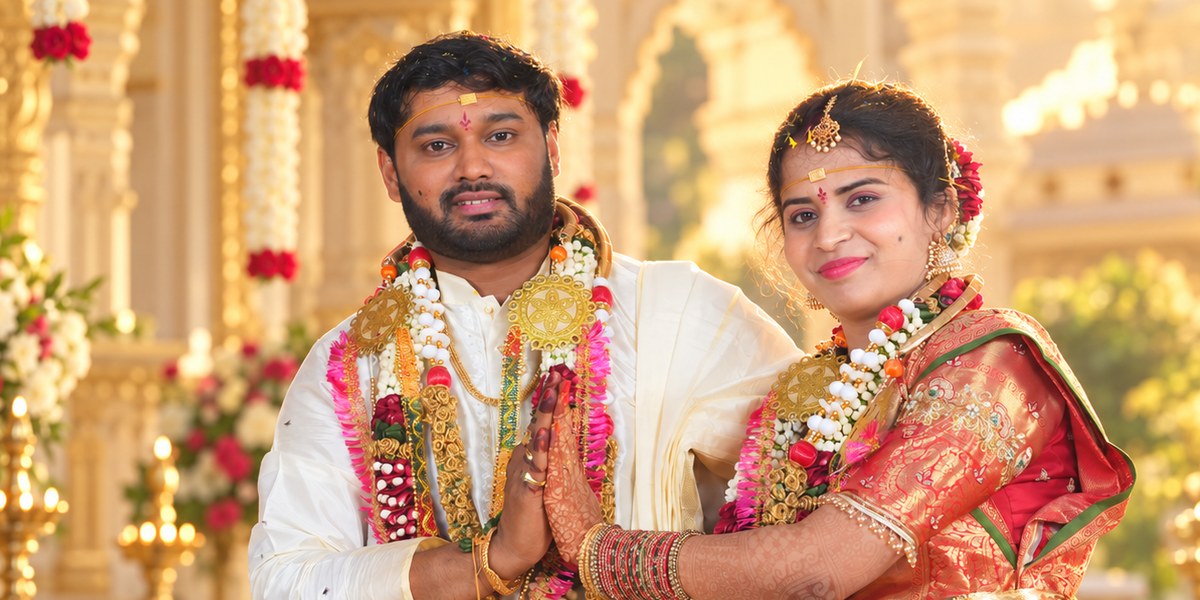 A royal couple spread from the wedding book